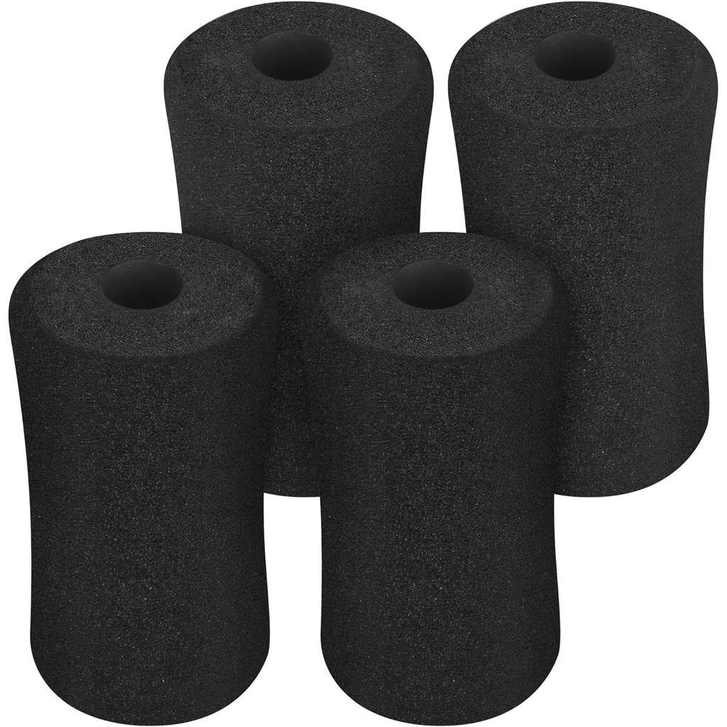 Foam Foot Pads Rollers,Gym Replacement Parts for Leg Pads Set- 4 Pcs Extension Weight Bench,Replacement Set of Rollers w