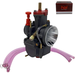 Carburador 28mm Preto Modelo Koso PWK Keihin Powerjet Biz 100 Cg 125 1977 a 2015 Rd 135 1982 a 2000