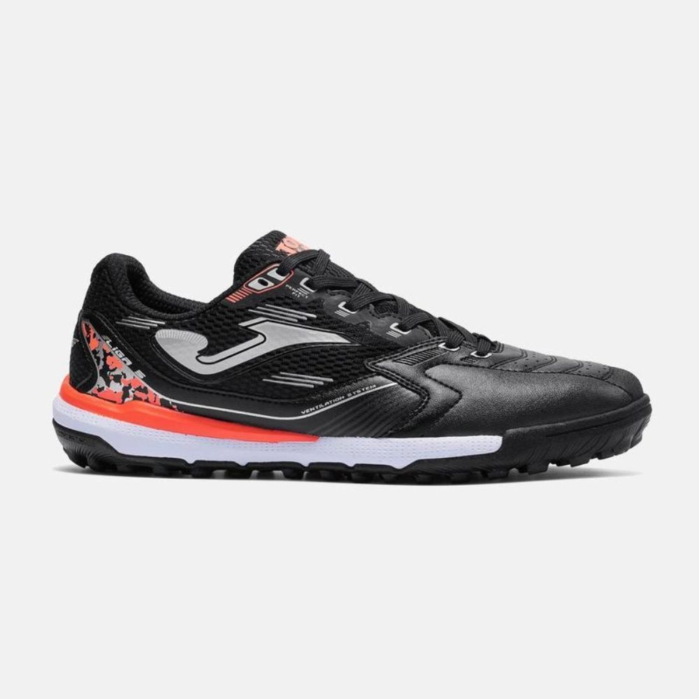 Chuteira de Society Joma Liga 5 - Preto e Vermelho
