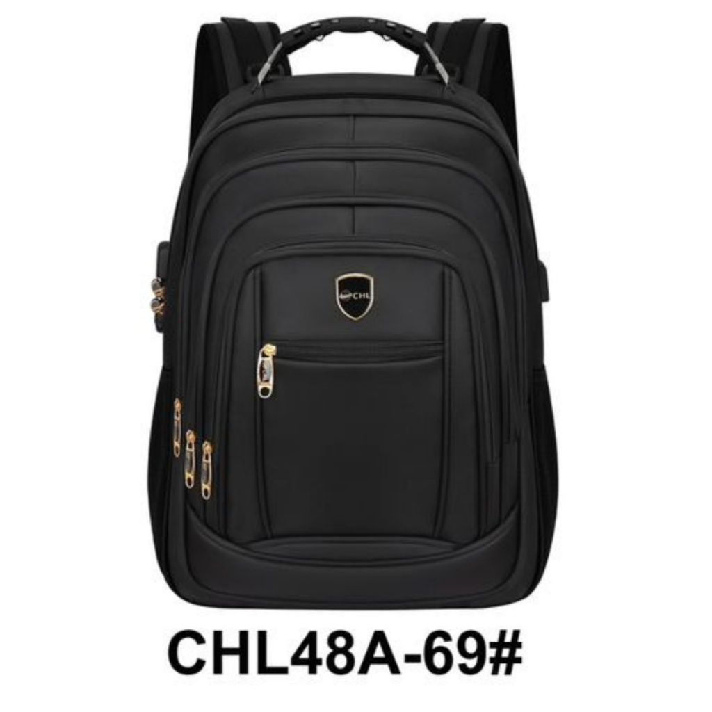 Mochila Masculina Impermeável Anti-Furto Com Cadeado Bolso Nas Costas Reforçada Grande  CHL 48A-69
