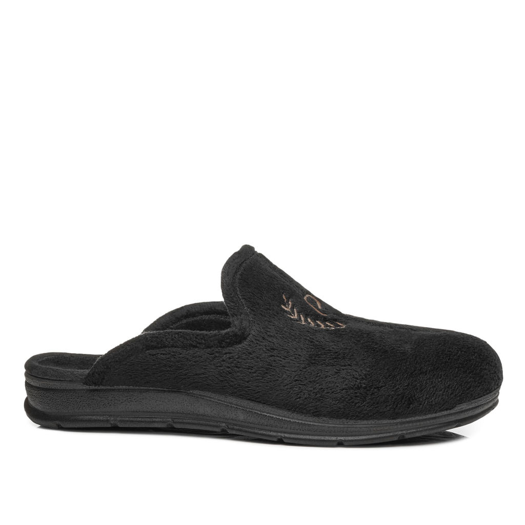 Pantufa Pegada Feminina em Tecido Preto 266012-04