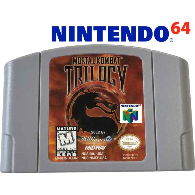 Cartucho de Jogo Mortal Kombat Trilogy Nintendo 64 N64 Versão Dos Eua Para CONSOLE De Jogos De 64 Bits Novo IMPORTADO