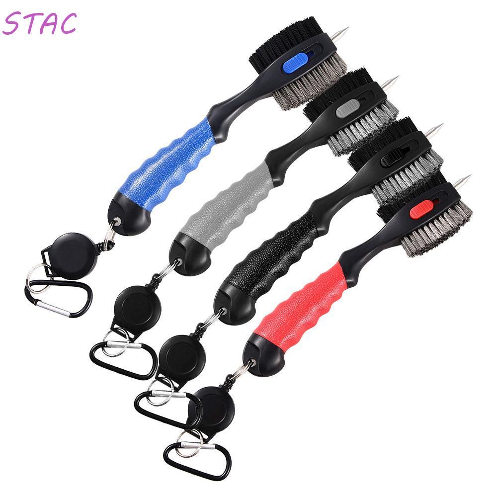 STAC Golf Club Brush Goods Limpador Retrátil Durável De 2 Lados De Ranhuras