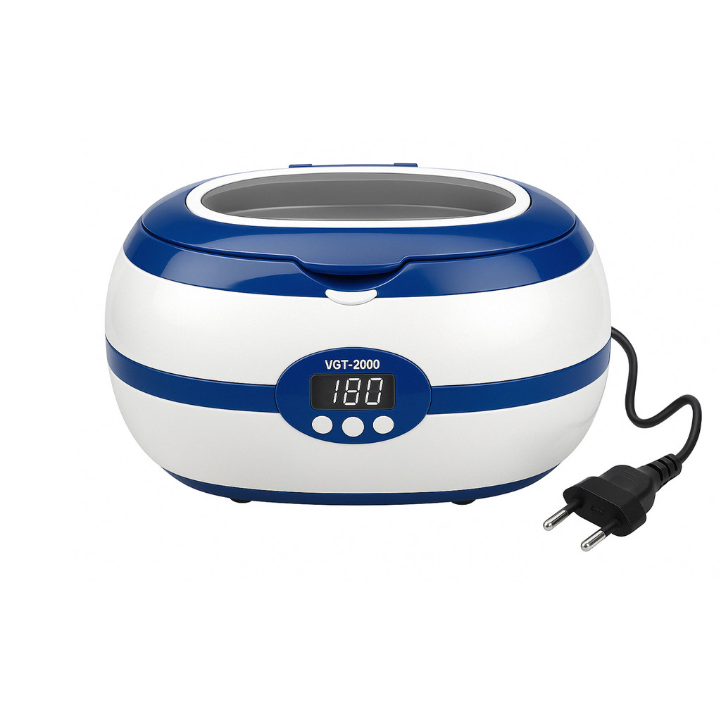 Banheira Cuba Ultrassônica Profissional 600ml 40kHz Limpeza Técnica para Eletrônicos, Dentista e Joias VGT2000 220V