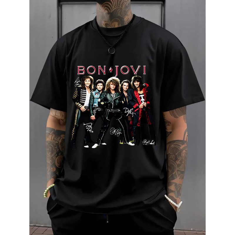 Poster Bon Jovi, Rock, Band, Assinatura, Cantor, Vinil, Decorativo, Sala, Quarto