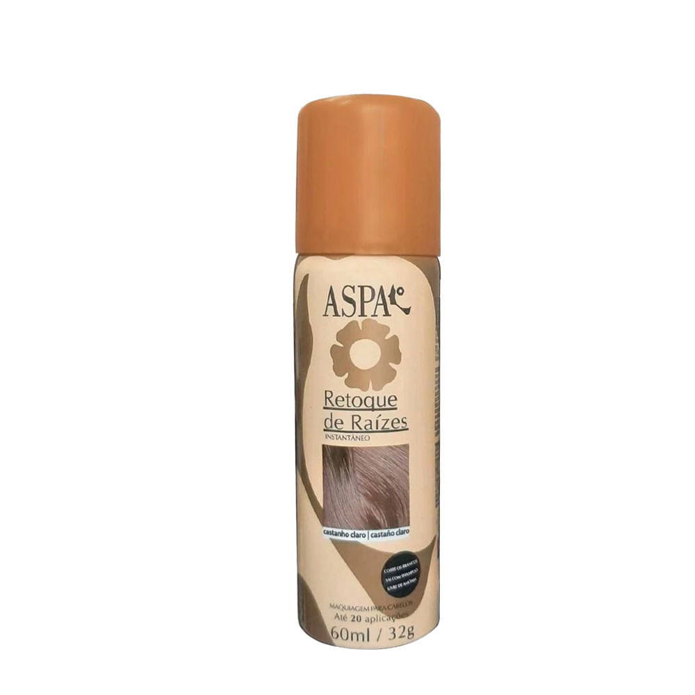Retoque De Raízes Aspa Spray Castanho Claro 60ml em Oferta na Shopee