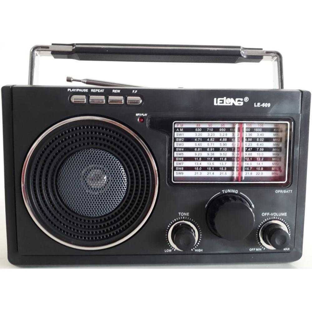 Rádio Lelong Retrô Le-609 Antigo Usb Sd Recarregável