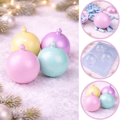 Forma BWB BOLA DE NATAL LISA 65mm 30g especial 3 partes Natal Cód.10491 (CHOCO)