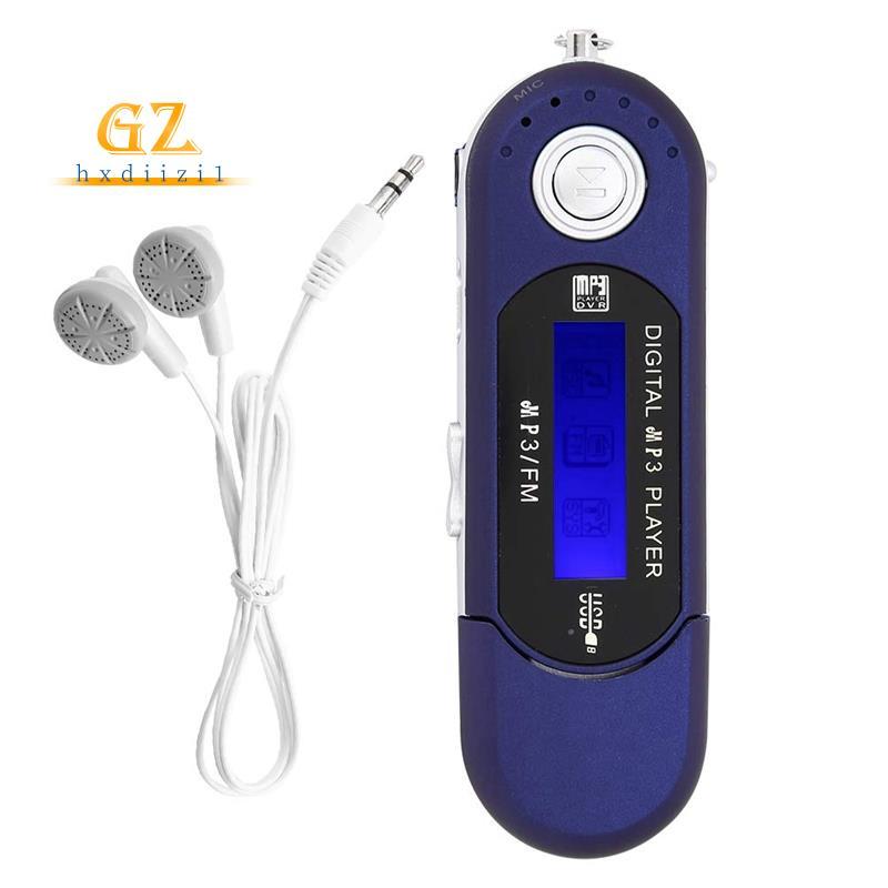 [gzhxdiizi1] Leitor USB MP3 Com Fone De Ouvido 8 Gb , Portátil Tela LCD Para Caminhada E Corrida (Azul)