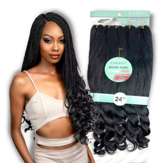 Cabelo Jumbo Boho Curl Cherey 400g – Fibra Premium | Box/Crochet/Fulani com Cachos em Oferta na Shopee