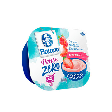 Batavo Pense Zero Morango Iogurte Grego Zero Lactose