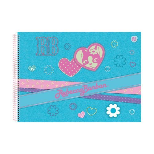 Caderno Rebecca Bonbon Desenho Cartografia 60 Folhas Papel Liso Design Sortido