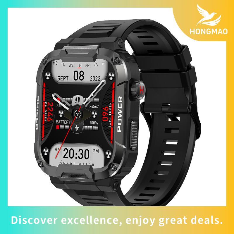 Relógio Smartwatch Masculino Novo 1.85 " HD Screen Smart Watch Men IP68 À Prova D'água Anti-Queda Pressão Rastreador Es