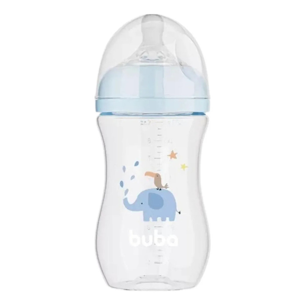 Mamadeira Easy Flow Elefante 270ml Azul - Buba