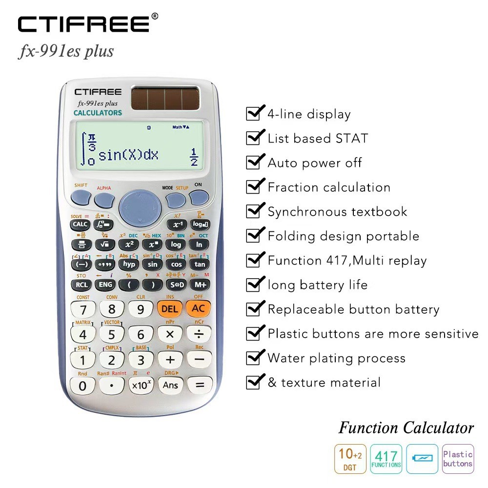 Calculadora de função Fx991esplus2a, calculadora científica para estudantes do ensino médio, equação de solução composta