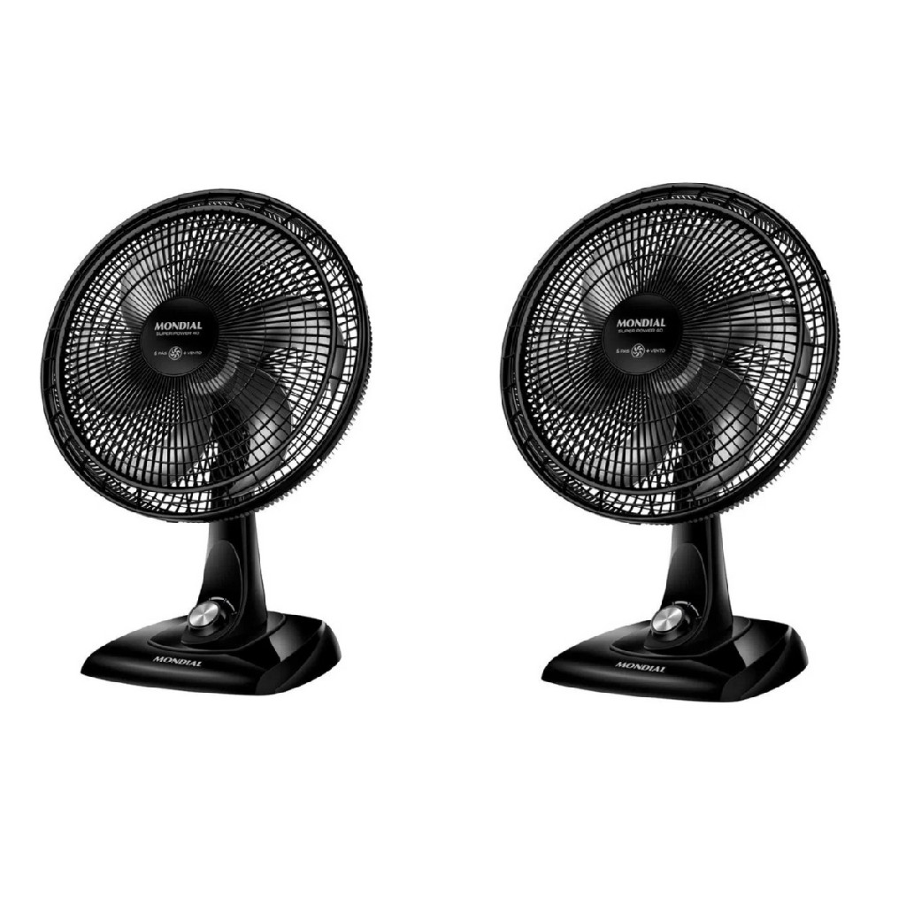 Kit 2 Ventiladores De Mesa 40cm Super Power Mondial 127v