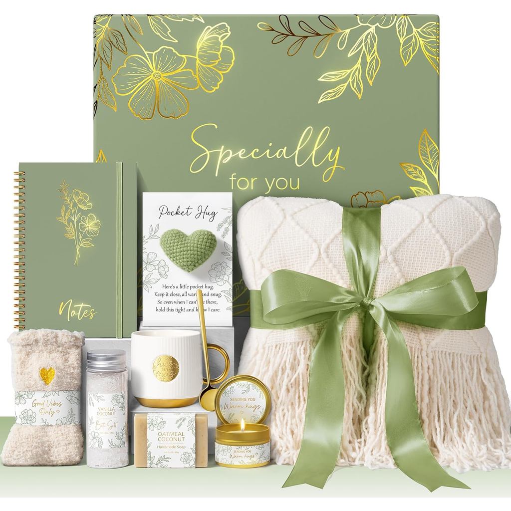 Presentes de Cuidado Pessoal para Mulheres, Cestas de Presentes de Melhoras, Presentes de Aniversário para Mulheres, Pac