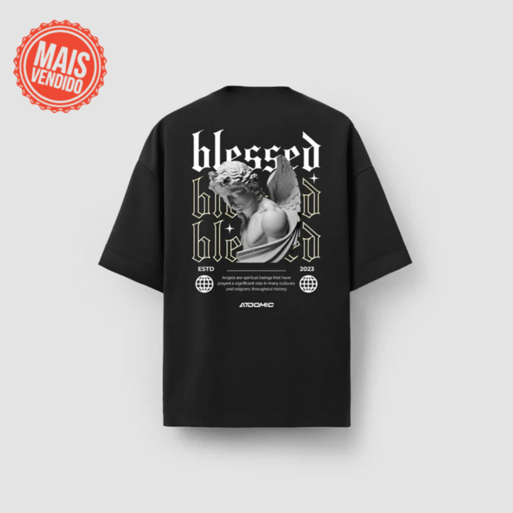 ANGEL 10 - Camiseta Masculina Oversized Premium 20.1 Streetwear Camisa Blusa Over Unissex