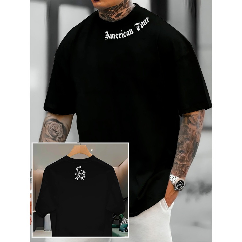 Camiseta Streetwear "AMERICA LA COSTA" Camisa 100% Algodão Premium Lançamento Manfinity L.A