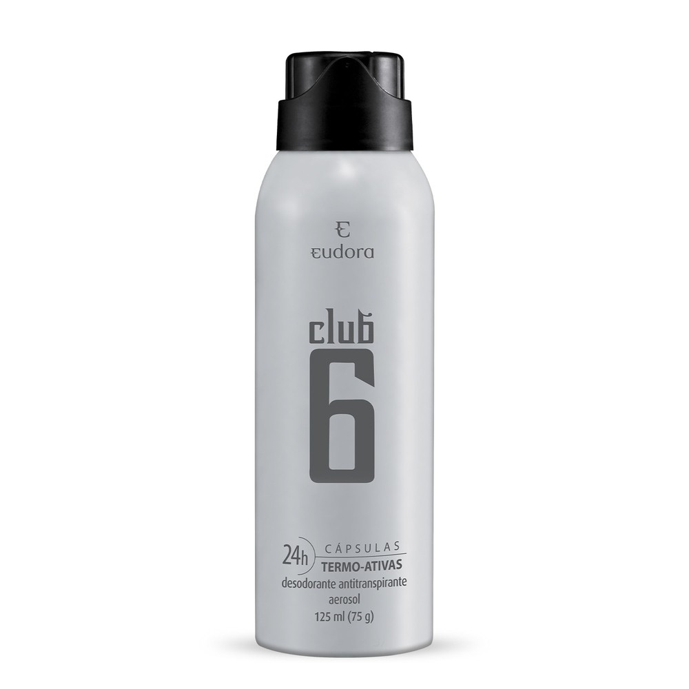 Eudora Desodorante Antitranspirante Aerossol Club 6 125ml