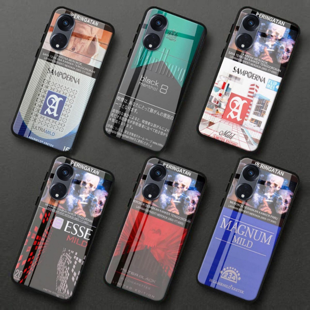 Vitrine de cristal Para iPhone 17 Pro Max 17Air 16 15 13 11 14 12 11 Pro Xs Max XR Embalagem de tabaco Capa