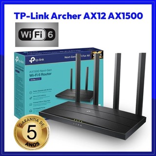 Roteador WiFi 6 TP-Link Archer AX12 Mesh 2.4/5GHz AX1500 Access Point Porta Gigabit veloz rápido
