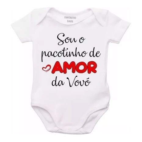 Body Bebê com Frase: Sou O Pacotinho De Amor Da Vovó em Oferta na Shopee