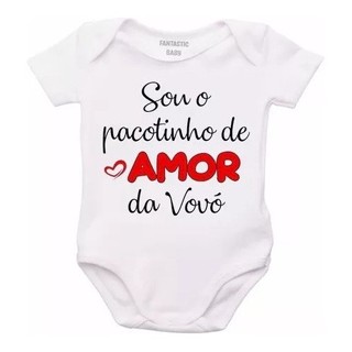 Body Bebê com Frase: Sou O Pacotinho De Amor Da Vovó em Oferta na Shopee