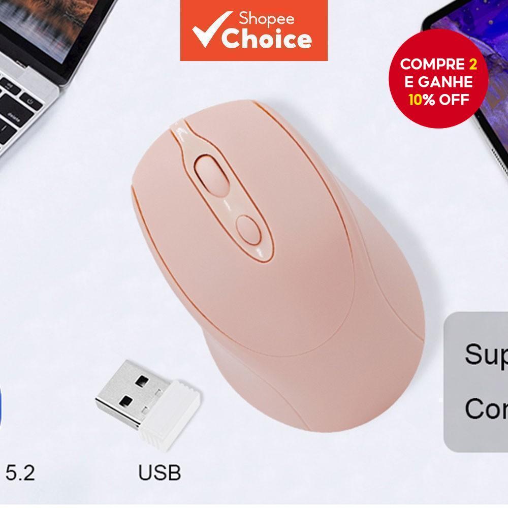 Mouse Silencioso Bluetooth De Modo Duplo Para PC Ratos Sem Fio Recarregáveis Aju