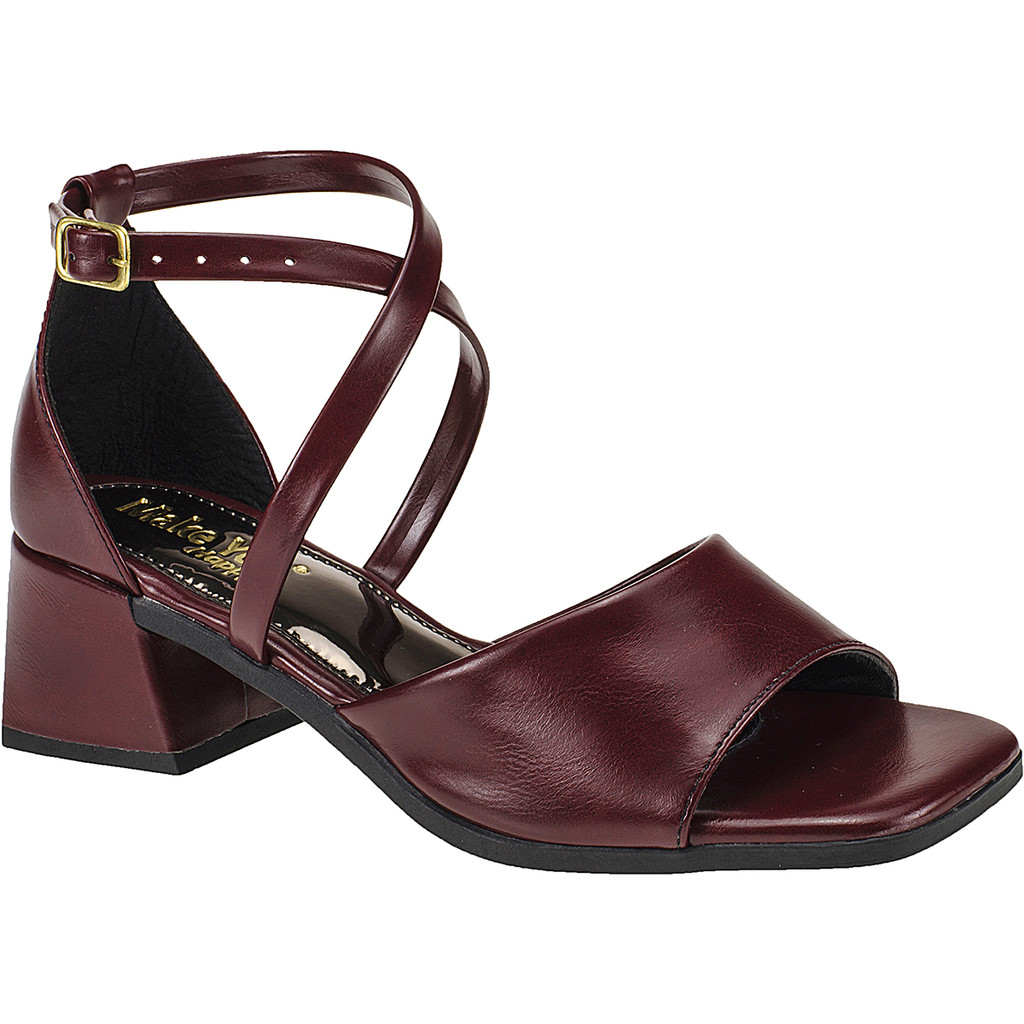 Sandalia Feminina Salto Baixo Fivela em X Faixa Grossa em Oferta na Shopee