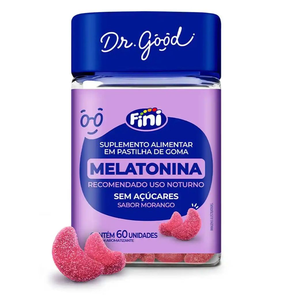 Dr. Good Fini Melatonina 60 Gomas Sabor Morango