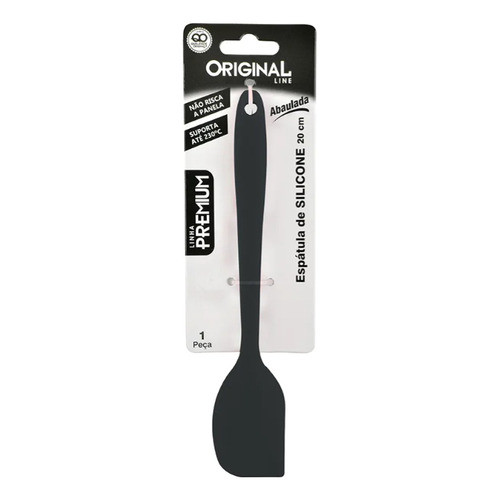 Espátula De Silicone 20cm Reforçada Jjb Utilidades Preto