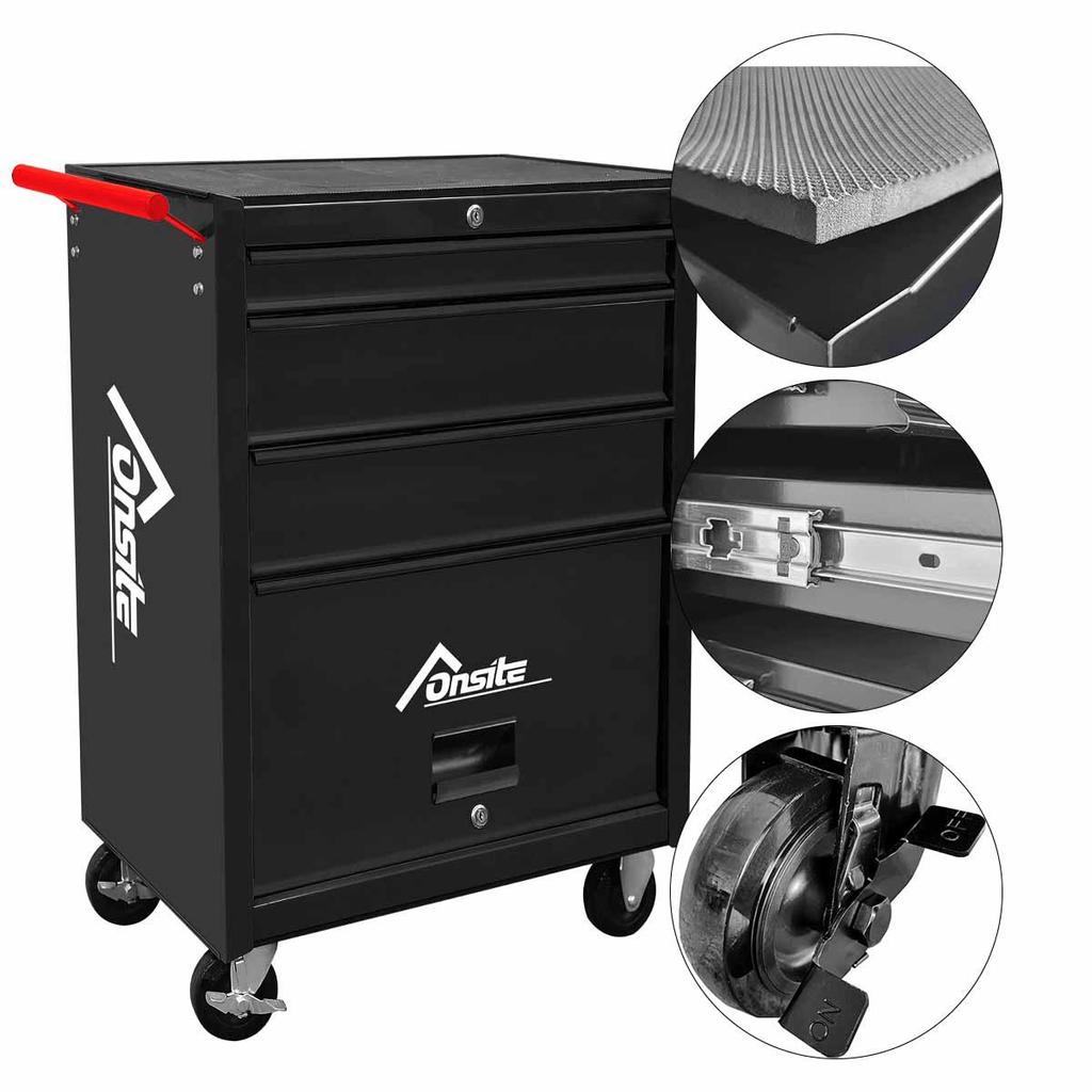 Carrinho Para Ferramentas Com 3 Gavetas Preto (O326454D) - Onsite em Oferta na Shopee