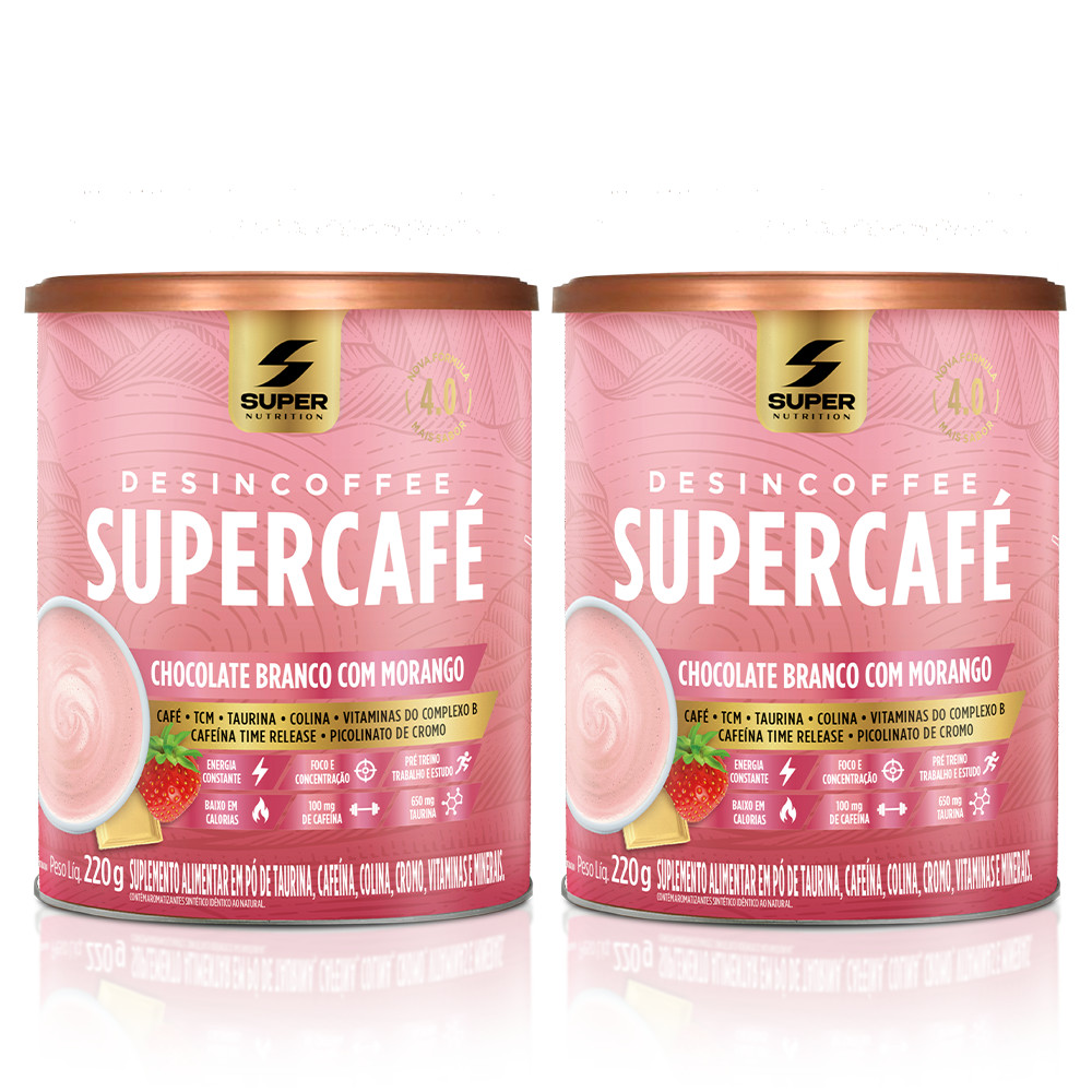 Kit 02 Supercafé Chocolate Branco com Morango em Oferta na Shopee