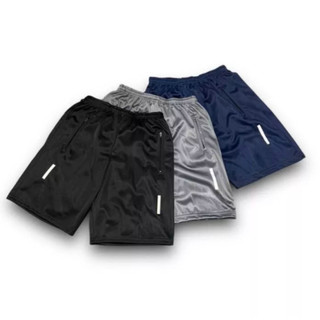 Kit 3 Shorts Bermuda Dry Fit Esportiva Treino Com Ziper no Bolso - refletivos