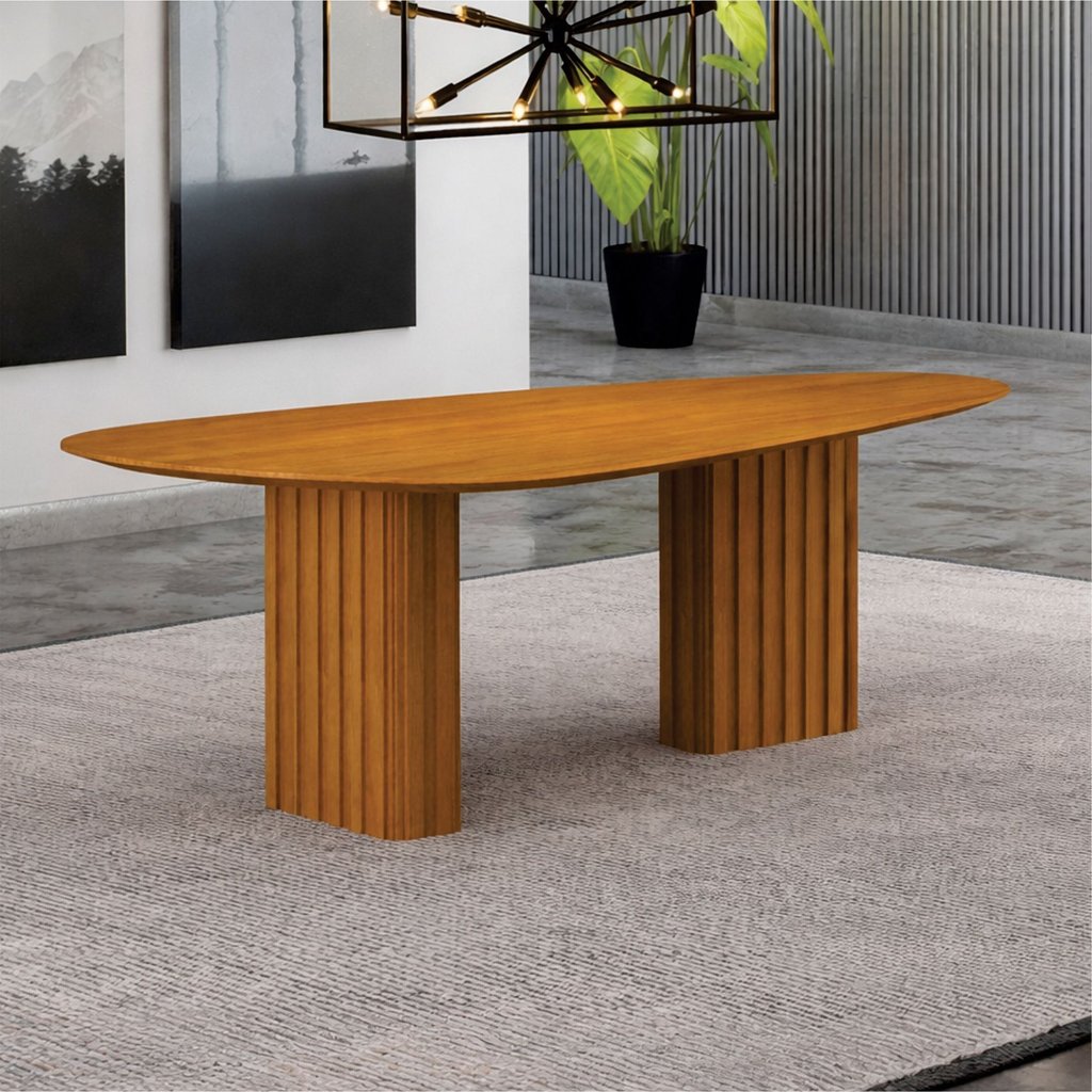 Mesa para Sala de Jantar com Tampo Orgânico 75x180X90cm 180 em Oferta na Shopee