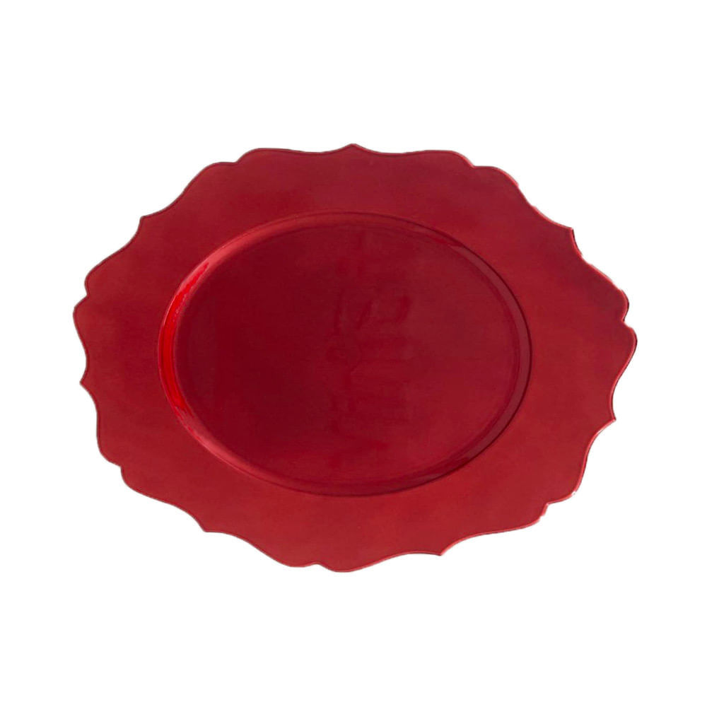 Sousplat de Plástico Le Clássico Vermelho 33cm em Oferta na Shopee