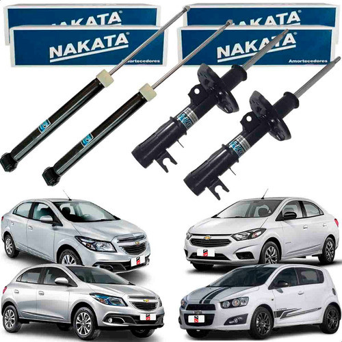 Kit 4 Amortecedores Dianteiros Traseiro Chevrolet Onix Prisma Sonic