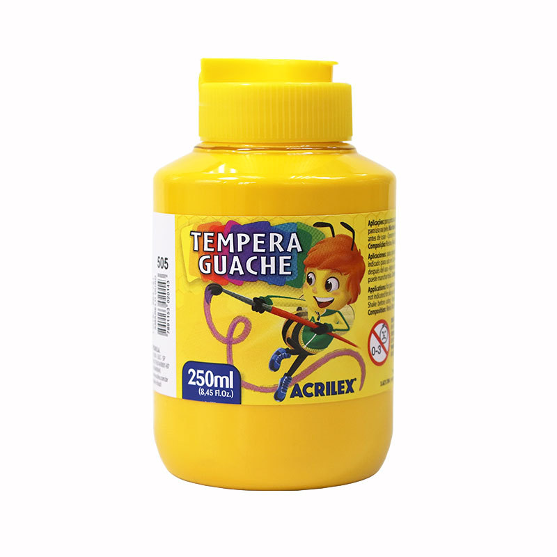 Tinta guache Amarelo Ouro 250ml 505 Acrilex em Oferta na Shopee