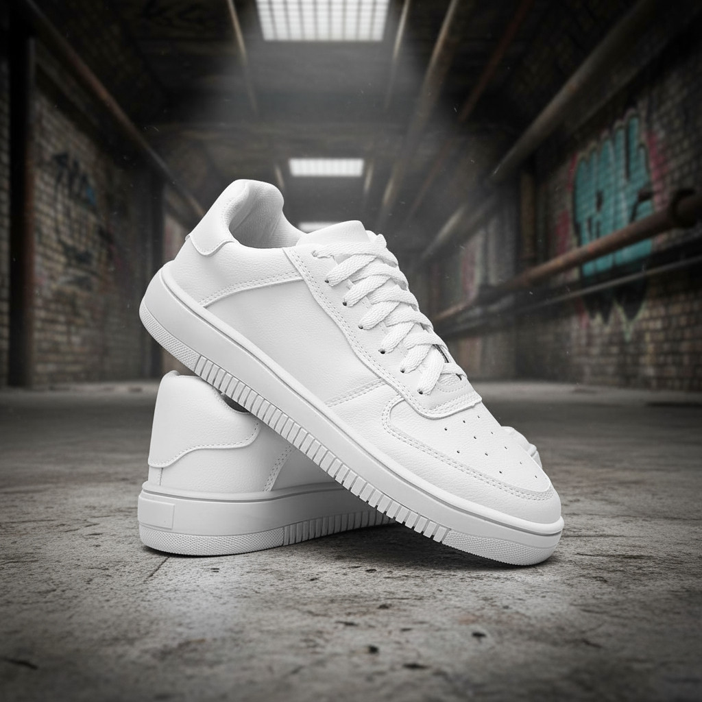 Tênis Masculino Casual Urbano Preto e Branco Leve, Confortável e Estiloso, do 37 ao 43