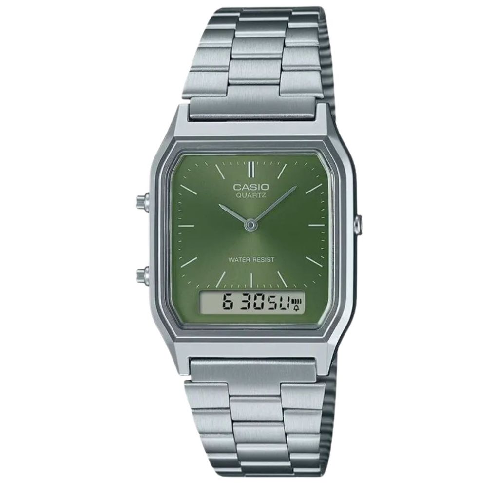 RELÓGIO CASIO VINTAGE VERDE MUSGO AQ-230-A-3AMQYDF