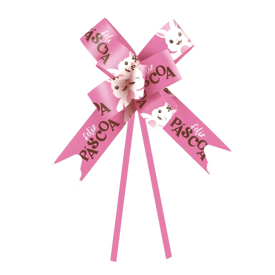 Laço Fácil - Páscoa Felicita Rosa - 10 unidades - Cromus - Rizzo em Oferta na Shopee