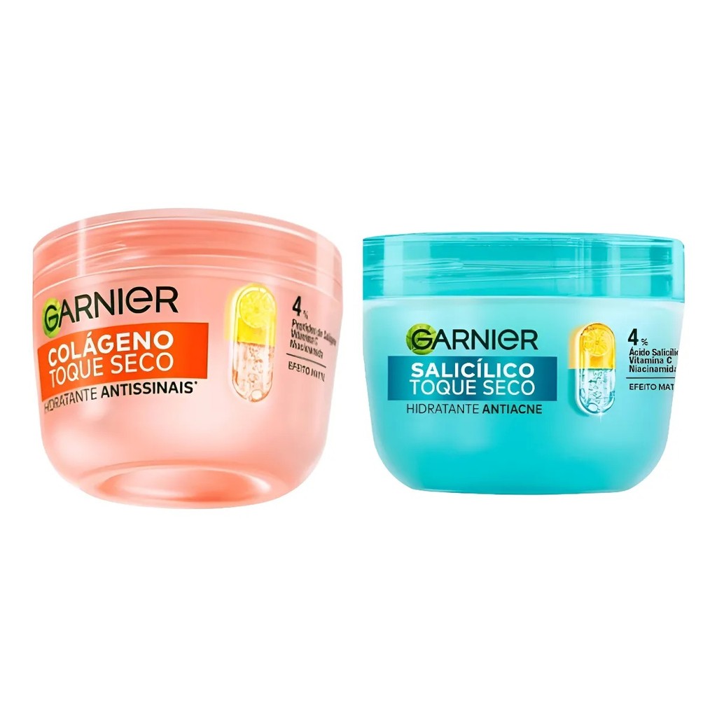 KIT C/ 2 HIDRATANTE GARNIER 85G  - 1 COLÁGENO + 1 SALICÍLICO em Oferta na Shopee