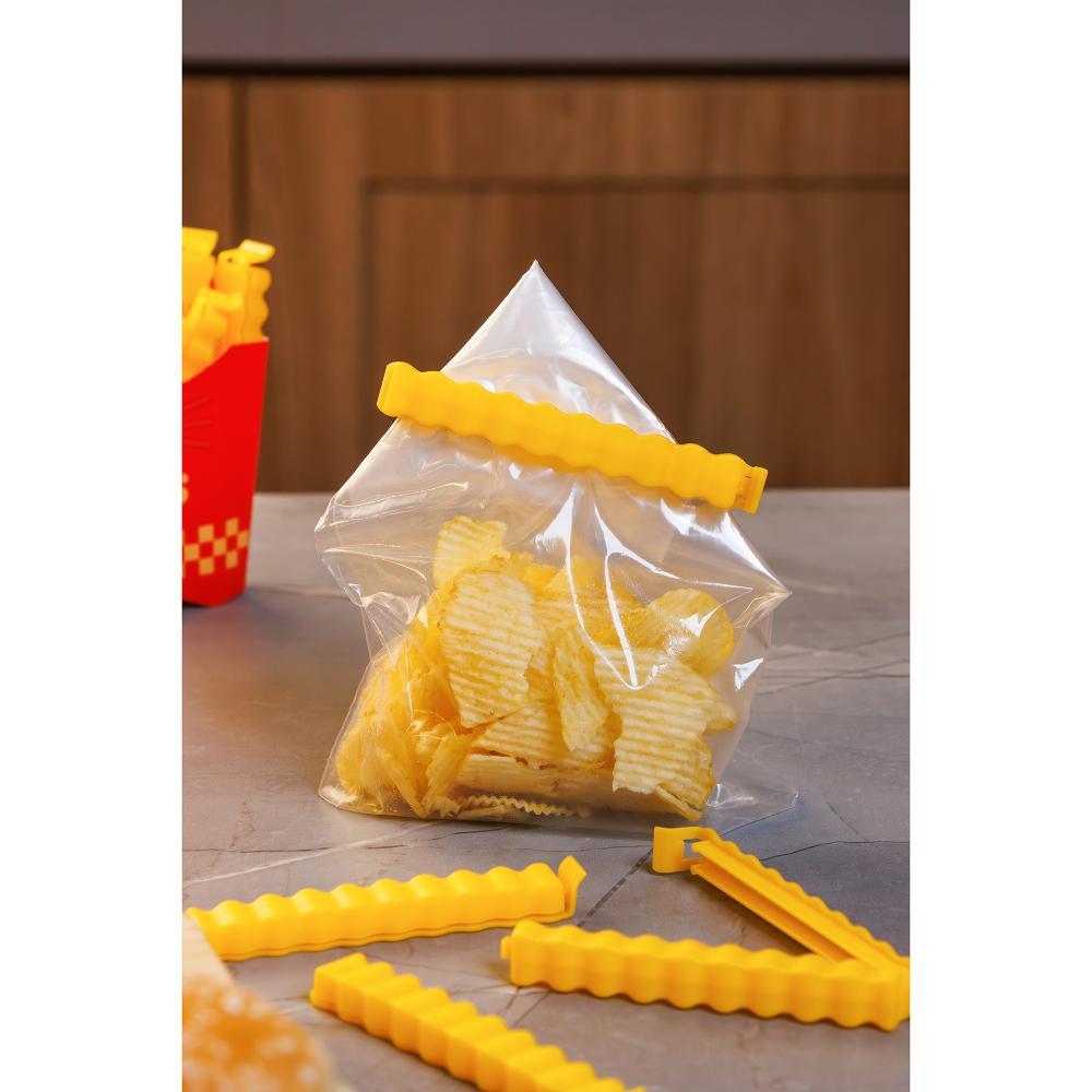 6 Prendedores para Embalagens Lyor Imã French Fries Plástico