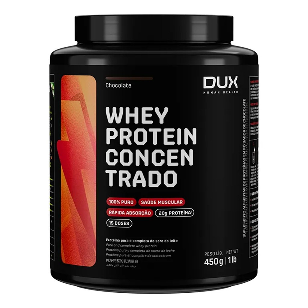 Whey Protein Concentrado DUX 450g Sabor Chocolate