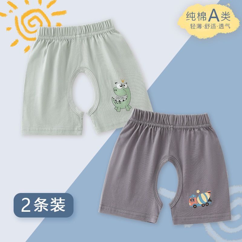Bebê aberto virilha shorts verão crianças shorts soltos 1 a 3 anos de idade calças de algodão puro bebê novo estilo calç