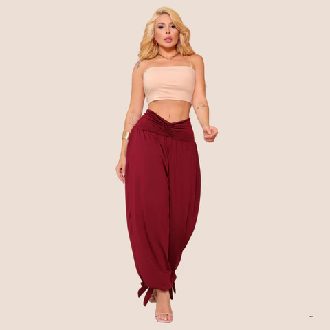 Calça Feminino estilo Aladim Cintura Alta Confotavel