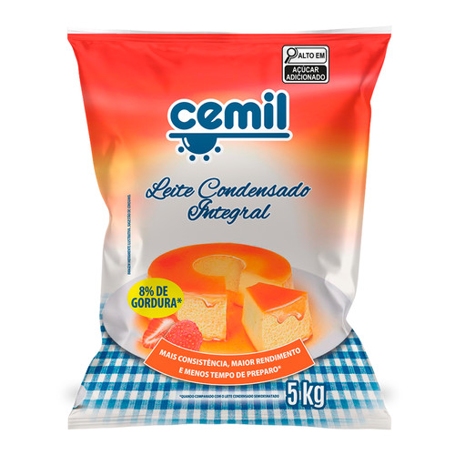 Leite Condensado Integral 5Kg CEMIL 8% de Gordura