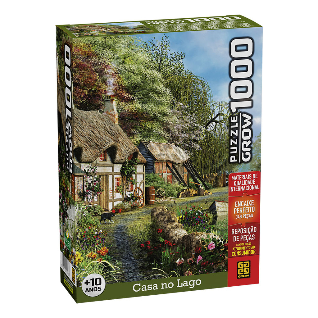 Puzzle 1000 Peças Casa No Lago Grow