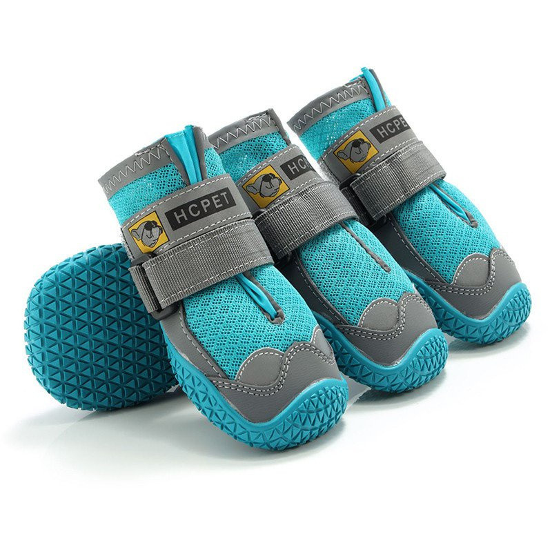 4 Pçs/Set Sapatos Para Cães Grandes Respirável Profissional Ao Ar Livre Antiderrapante Durável Animais De Estimação Cami